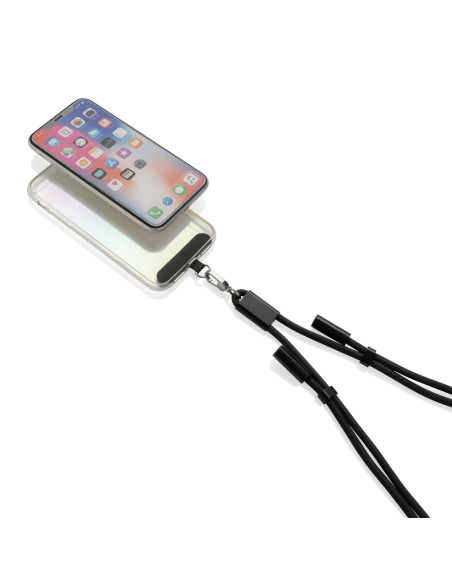 Cavo lanyard 60W regolabile LoopAmp in rPET RCS 160cm Cavo lanyard 60W regolabile LoopAmp in rPET RCS 160cm